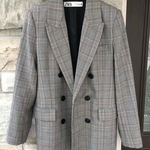 Zara Houndstooth Blazer